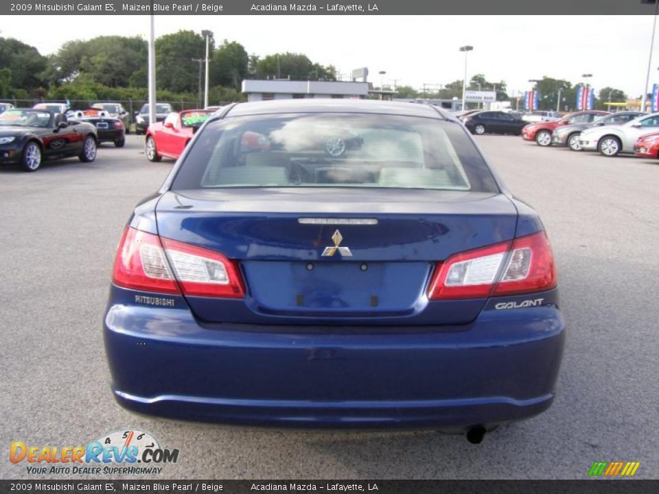 2009 Mitsubishi Galant ES Maizen Blue Pearl / Beige Photo #4
