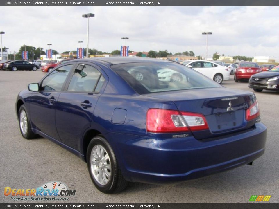 2009 Mitsubishi Galant ES Maizen Blue Pearl / Beige Photo #5