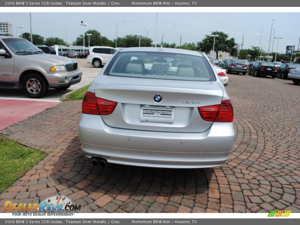 2009 BMW 3 Series 328i Sedan Titanium Silver Metallic / Grey Photo #6