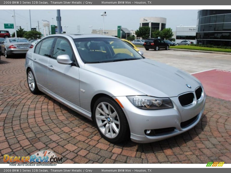 2009 BMW 3 Series 328i Sedan Titanium Silver Metallic / Grey Photo #8