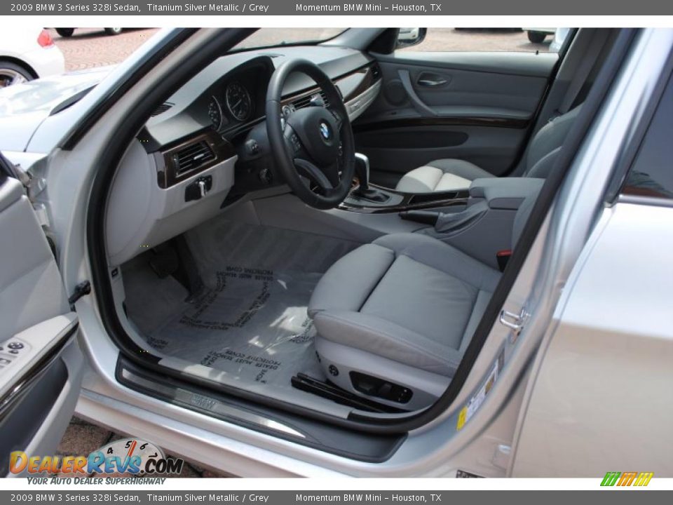 2009 BMW 3 Series 328i Sedan Titanium Silver Metallic / Grey Photo #13