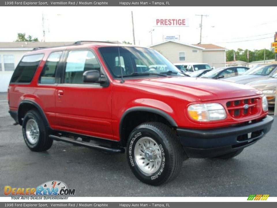 1998 Ford Explorer Sport Vermillion Red / Medium Graphite Photo #1
