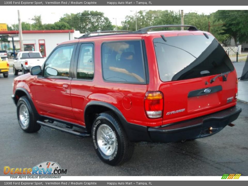 1998 Ford Explorer Sport Vermillion Red / Medium Graphite Photo #7