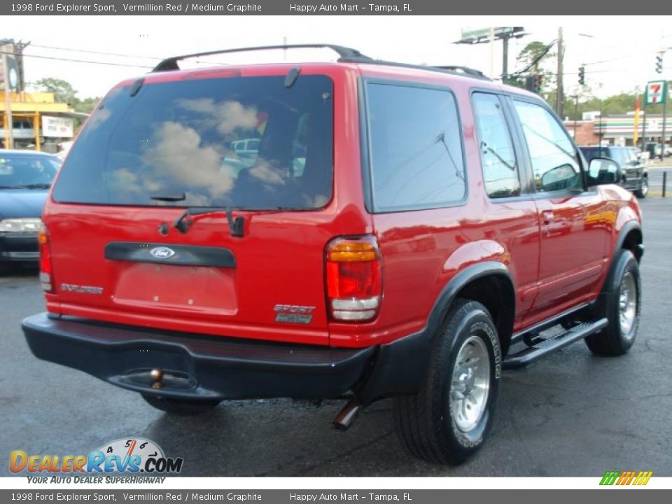 1998 Ford Explorer Sport Vermillion Red / Medium Graphite Photo #9