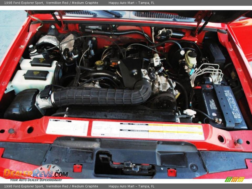 1998 Ford Explorer Sport Vermillion Red / Medium Graphite Photo #20