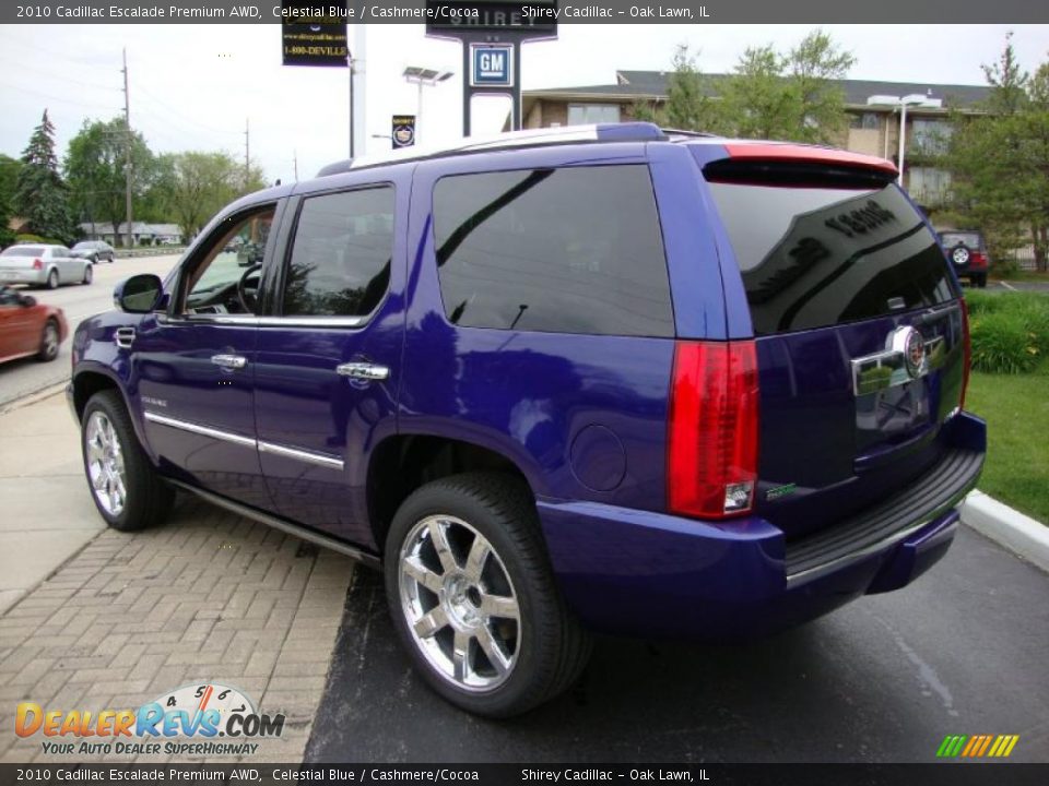 2010 Cadillac Escalade Premium AWD Celestial Blue / Cashmere/Cocoa Photo #6