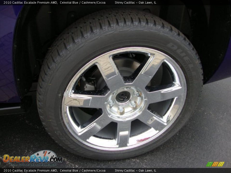 2010 Cadillac Escalade Premium AWD Celestial Blue / Cashmere/Cocoa Photo #8