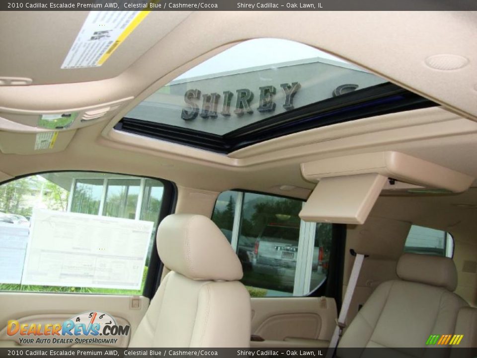 2010 Cadillac Escalade Premium AWD Celestial Blue / Cashmere/Cocoa Photo #13