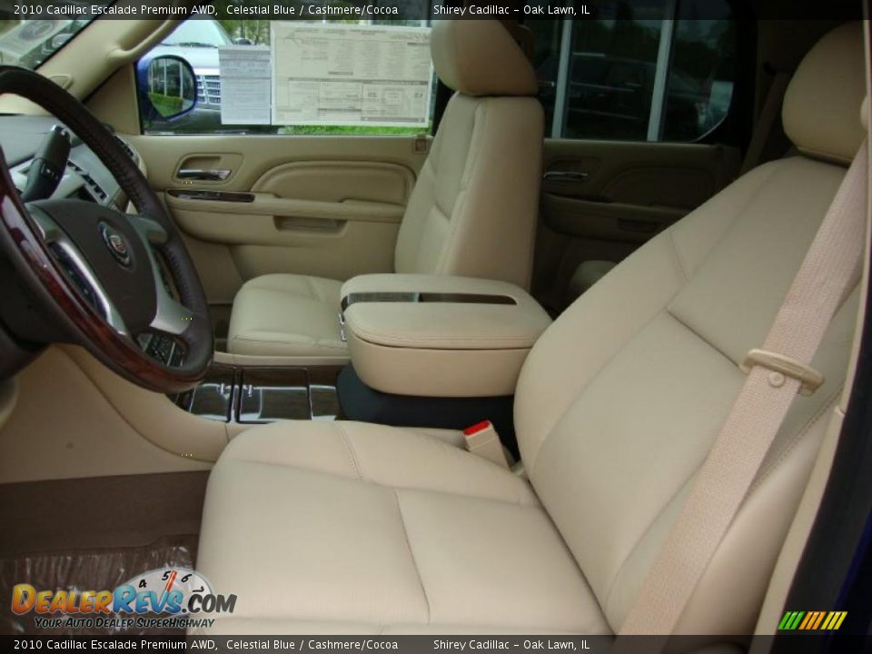 2010 Cadillac Escalade Premium AWD Celestial Blue / Cashmere/Cocoa Photo #14