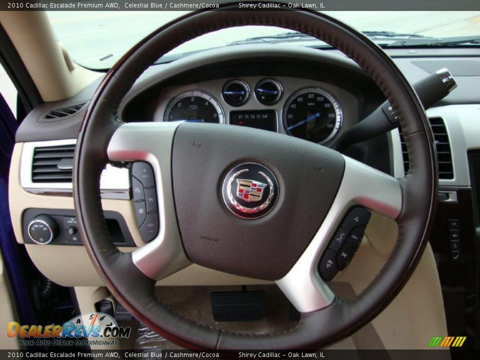2010 Cadillac Escalade Premium AWD Steering Wheel Photo #19