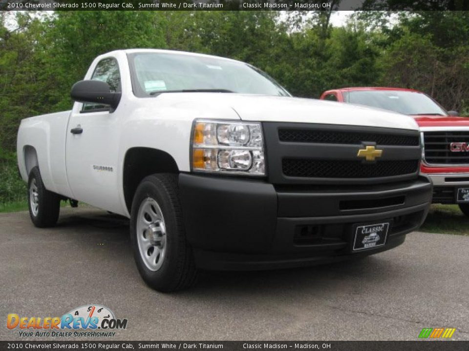 2010 Chevrolet Silverado 1500 Regular Cab Summit White / Dark Titanium Photo #3
