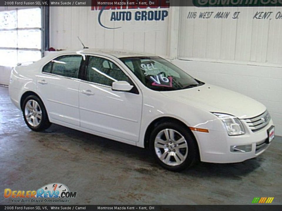 2008 Ford Fusion SEL V6 White Suede / Camel Photo #3