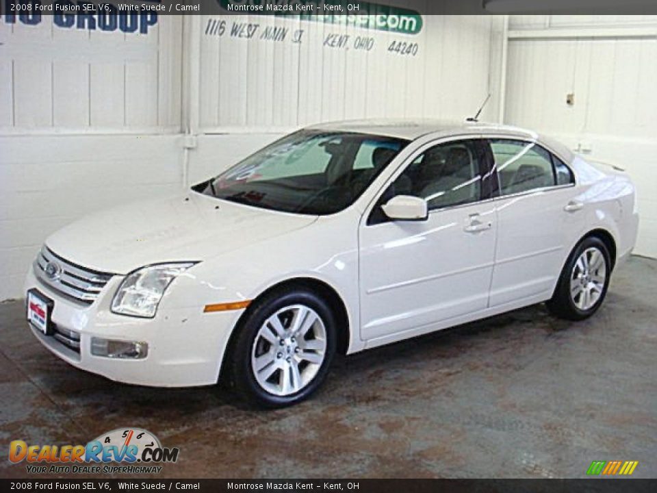 2008 Ford Fusion SEL V6 White Suede / Camel Photo #4