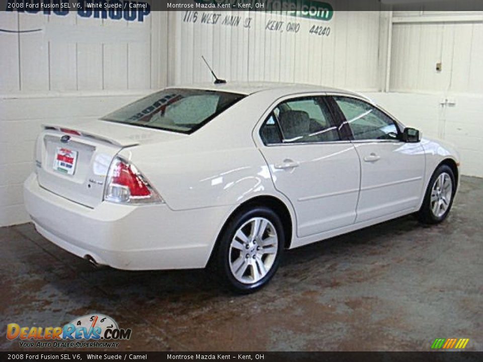 2008 Ford Fusion SEL V6 White Suede / Camel Photo #5