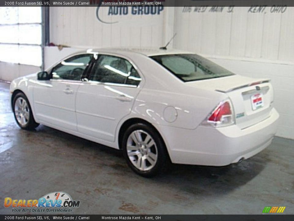 2008 Ford Fusion SEL V6 White Suede / Camel Photo #6