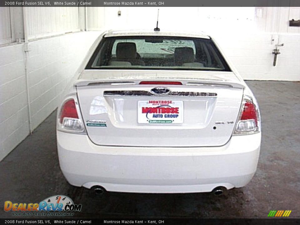2008 Ford Fusion SEL V6 White Suede / Camel Photo #8