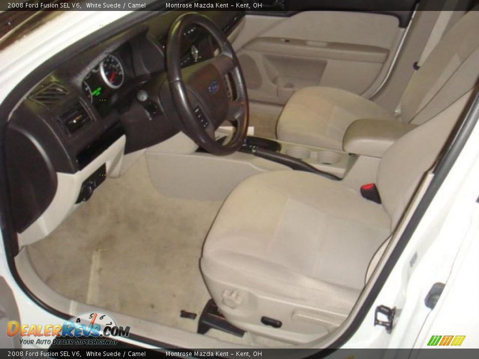 2008 Ford Fusion SEL V6 White Suede / Camel Photo #9