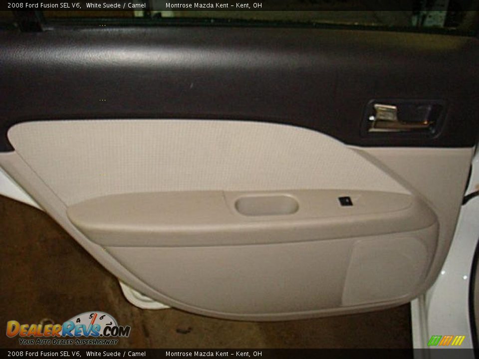 2008 Ford Fusion SEL V6 White Suede / Camel Photo #14