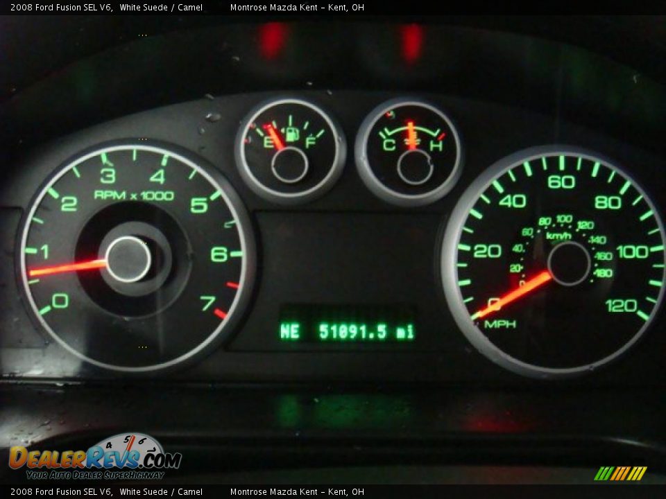 2008 Ford Fusion SEL V6 White Suede / Camel Photo #19