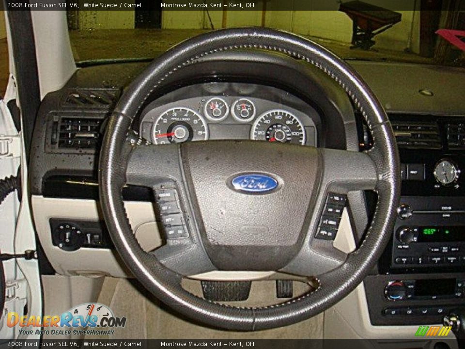 2008 Ford Fusion SEL V6 White Suede / Camel Photo #20