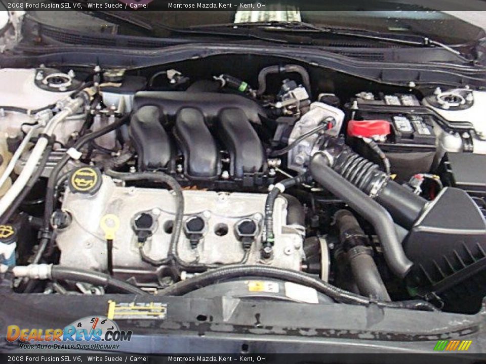 2008 Ford Fusion SEL V6 White Suede / Camel Photo #23