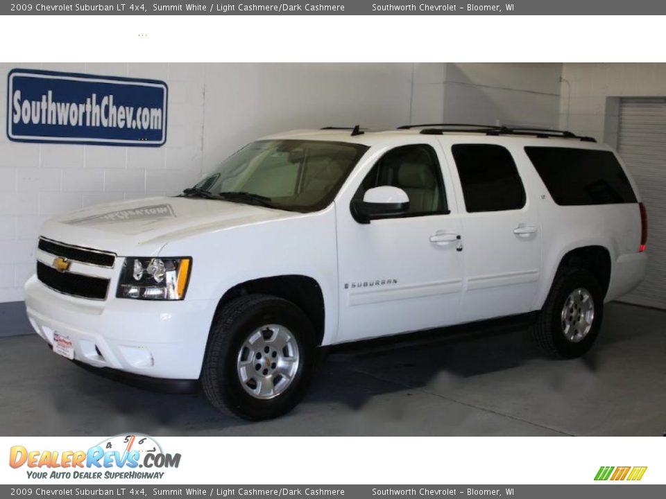 2009 Chevrolet Suburban LT 4x4 Summit White / Light Cashmere/Dark Cashmere Photo #1