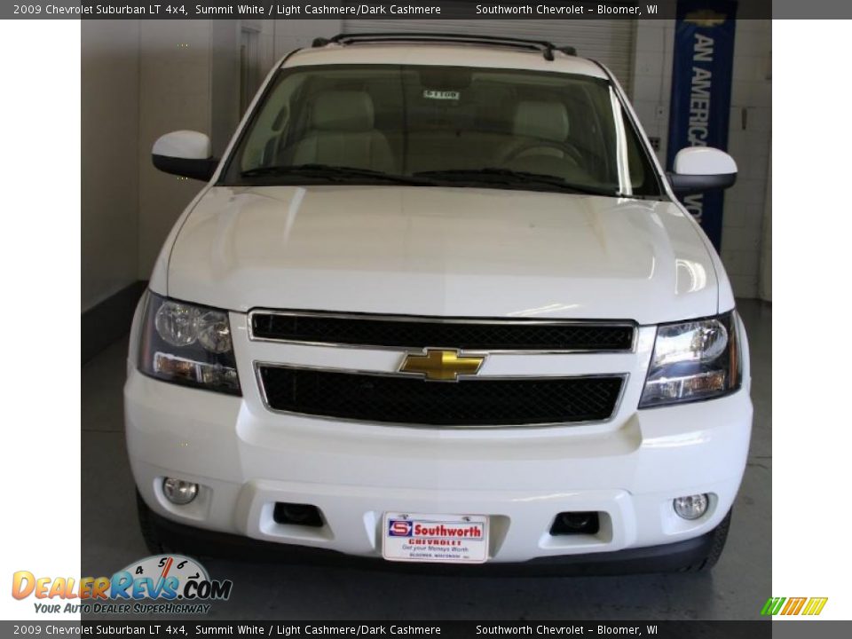 2009 Chevrolet Suburban LT 4x4 Summit White / Light Cashmere/Dark Cashmere Photo #2