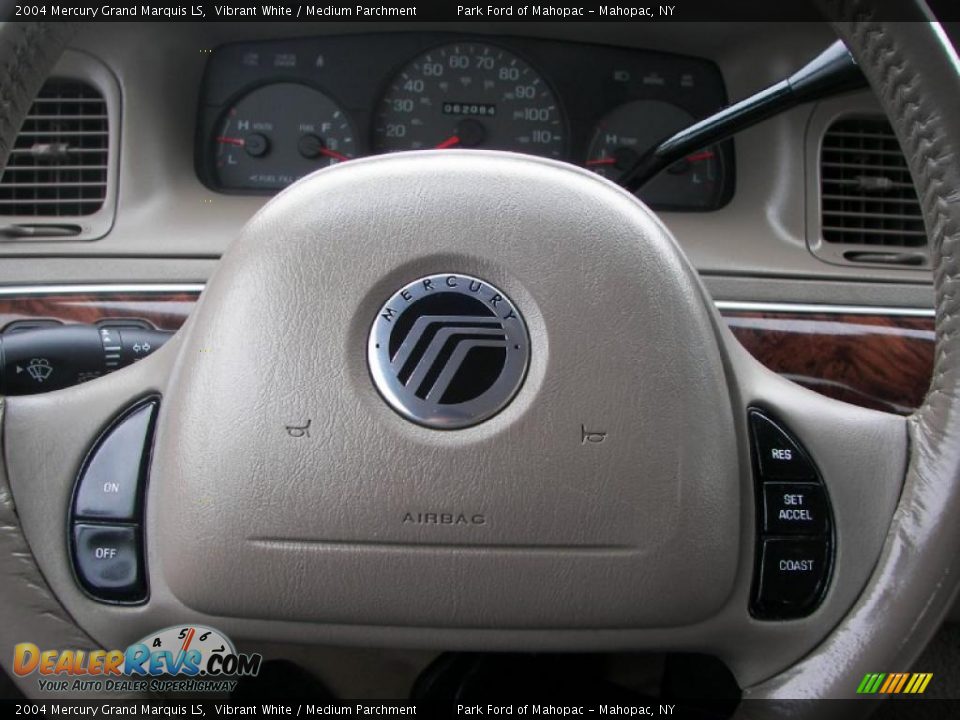 2004 Mercury Grand Marquis LS Vibrant White / Medium Parchment Photo #15