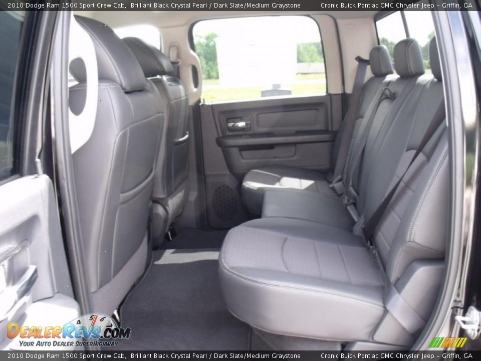 2010 Dodge Ram 1500 Sport Crew Cab Brilliant Black Crystal Pearl / Dark Slate/Medium Graystone Photo #13