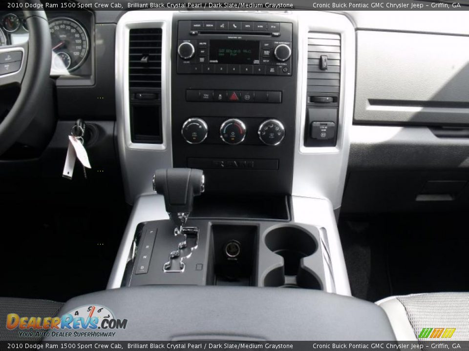 2010 Dodge Ram 1500 Sport Crew Cab Brilliant Black Crystal Pearl / Dark Slate/Medium Graystone Photo #17