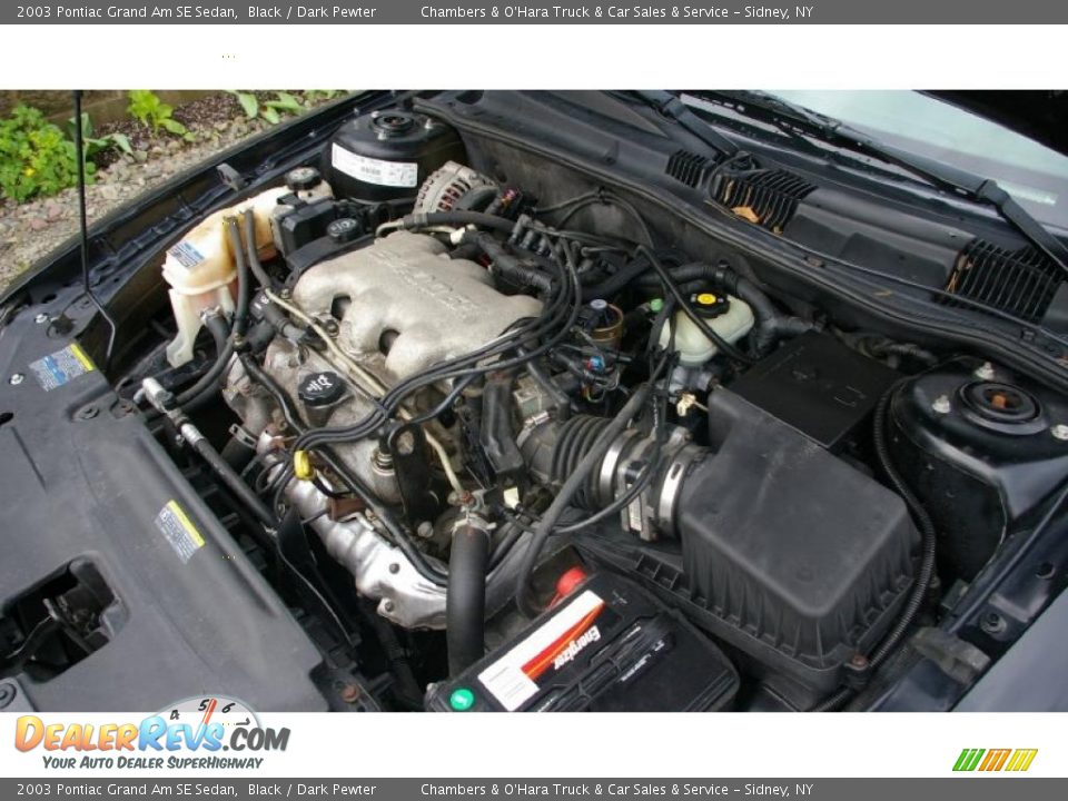 2003 Pontiac Grand Am SE Sedan Black / Dark Pewter Photo #14