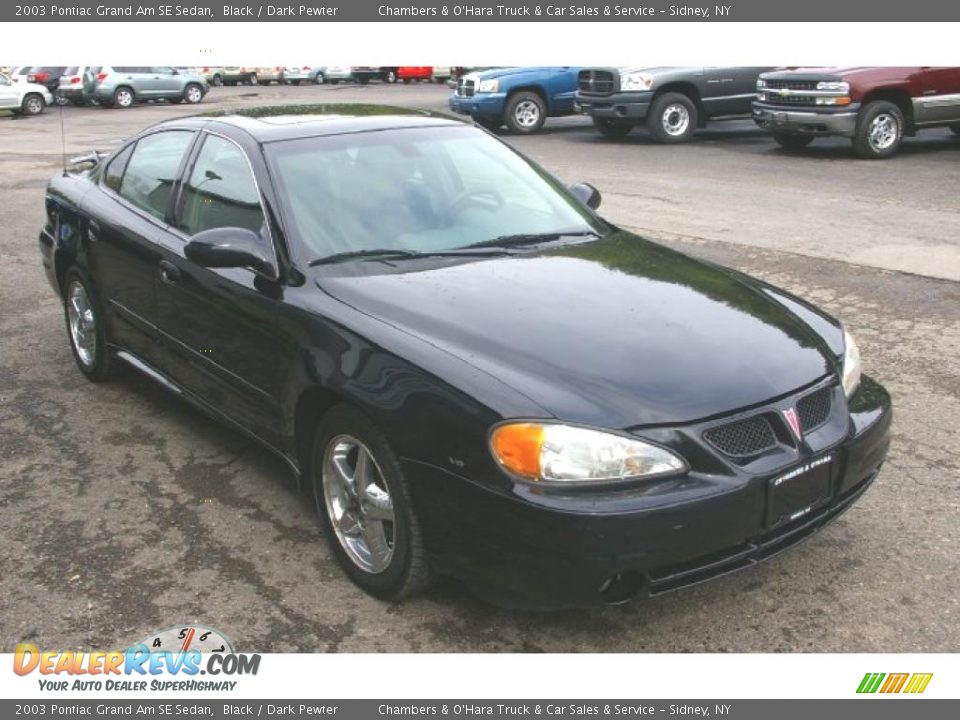 2003 Pontiac Grand Am SE Sedan Black / Dark Pewter Photo #15