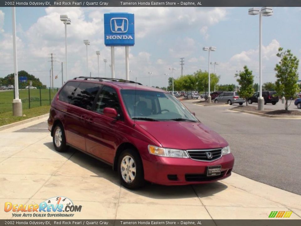 2002 Honda Odyssey EX Red Rock Pearl / Quartz Gray Photo #2