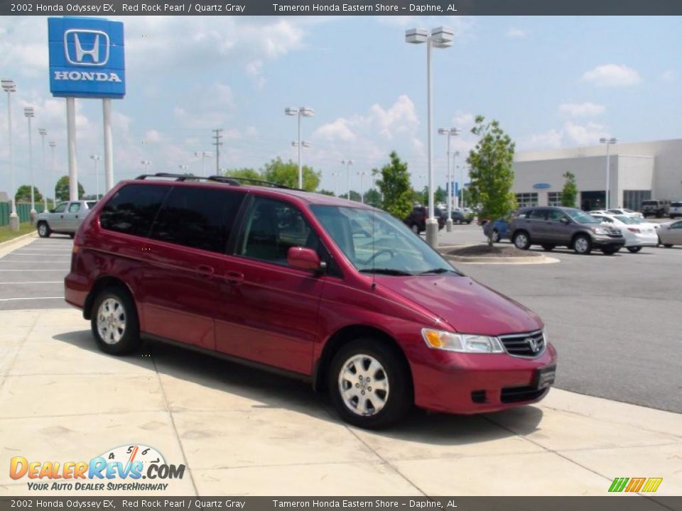 2002 Honda Odyssey EX Red Rock Pearl / Quartz Gray Photo #3