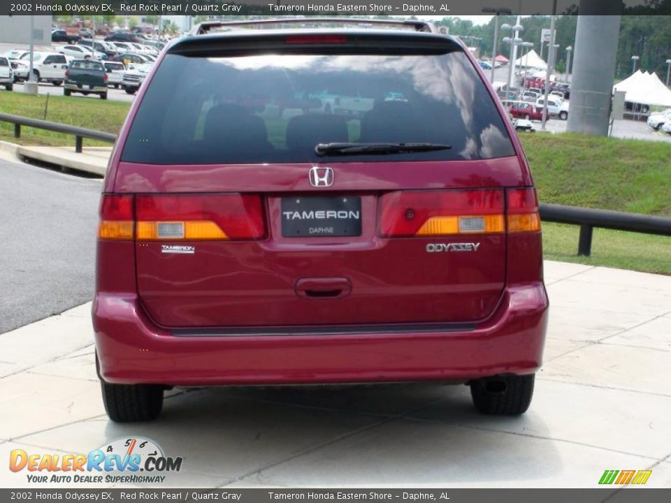 2002 Honda Odyssey EX Red Rock Pearl / Quartz Gray Photo #6