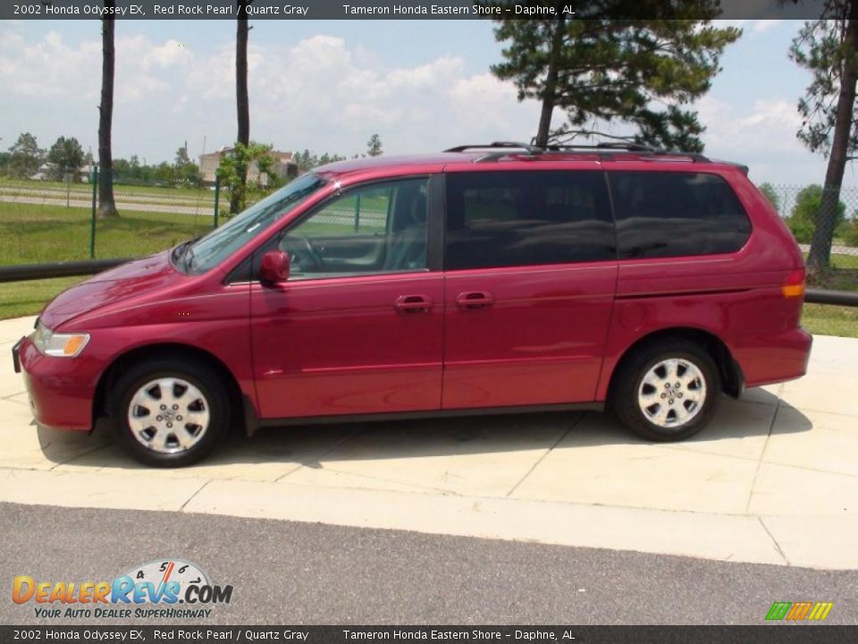 2002 Honda Odyssey EX Red Rock Pearl / Quartz Gray Photo #9