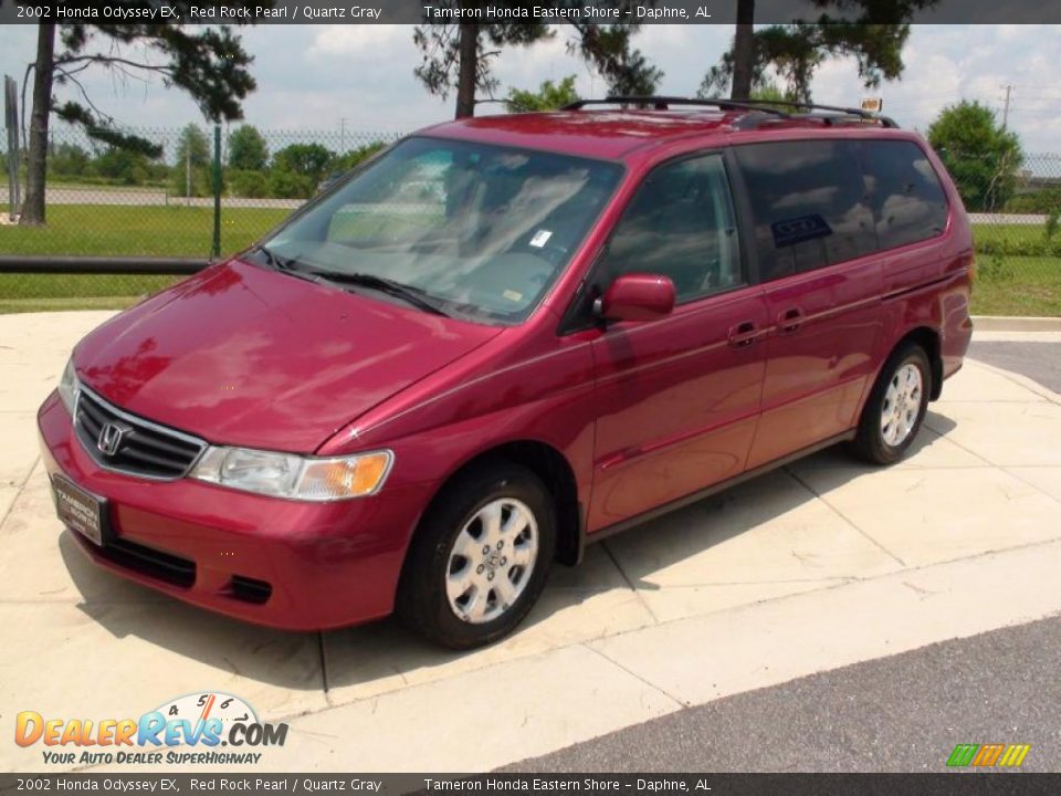 2002 Honda Odyssey EX Red Rock Pearl / Quartz Gray Photo #10