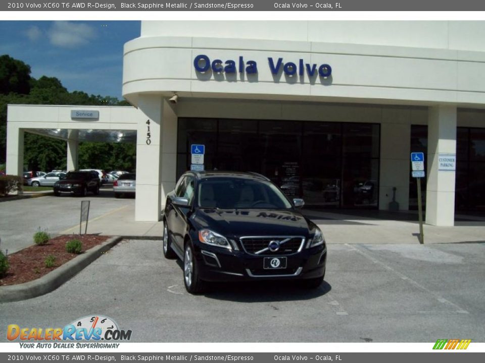 2010 Volvo XC60 T6 AWD R-Design Black Sapphire Metallic / Sandstone/Espresso Photo #1