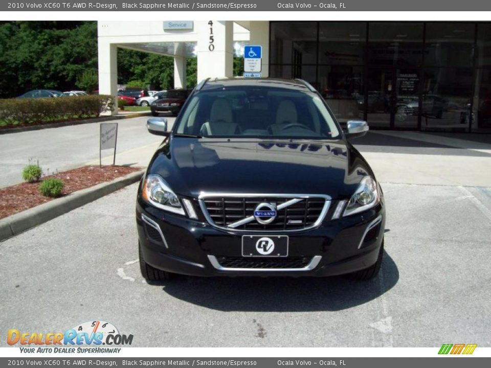 2010 Volvo XC60 T6 AWD R-Design Black Sapphire Metallic / Sandstone/Espresso Photo #2