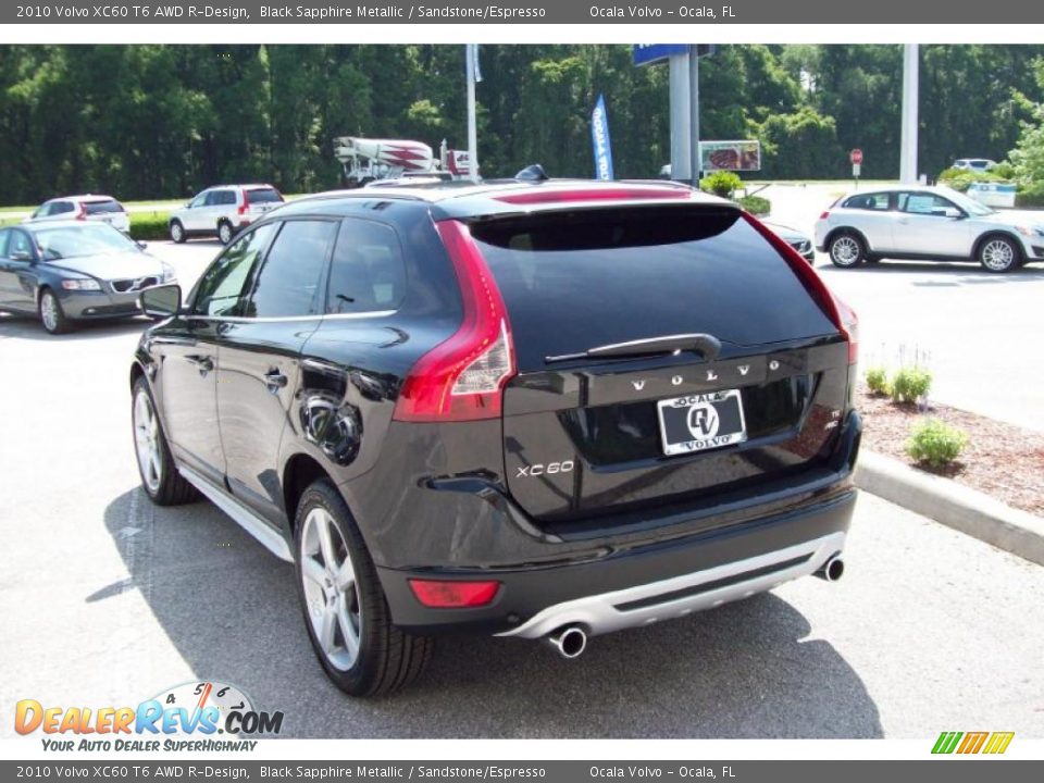 2010 Volvo XC60 T6 AWD R-Design Black Sapphire Metallic / Sandstone/Espresso Photo #6