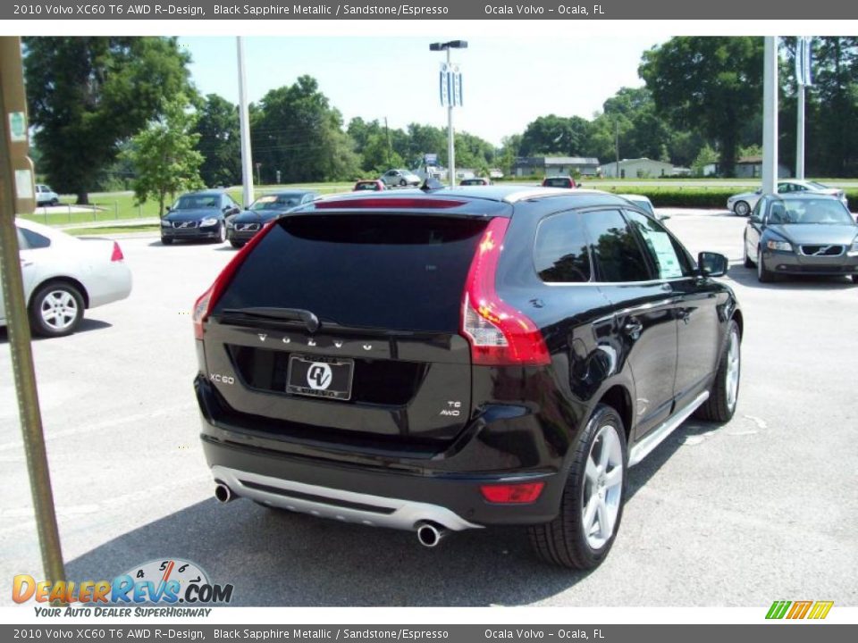 2010 Volvo XC60 T6 AWD R-Design Black Sapphire Metallic / Sandstone/Espresso Photo #7