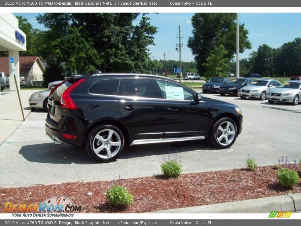 2010 Volvo XC60 T6 AWD R-Design Black Sapphire Metallic / Sandstone/Espresso Photo #8