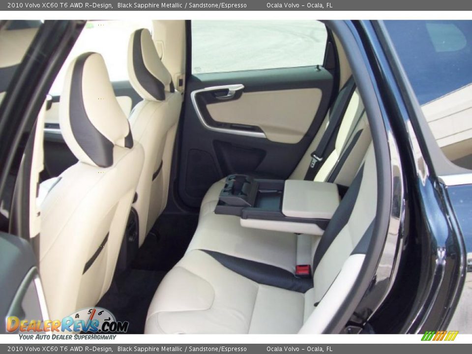 2010 Volvo XC60 T6 AWD R-Design Black Sapphire Metallic / Sandstone/Espresso Photo #11
