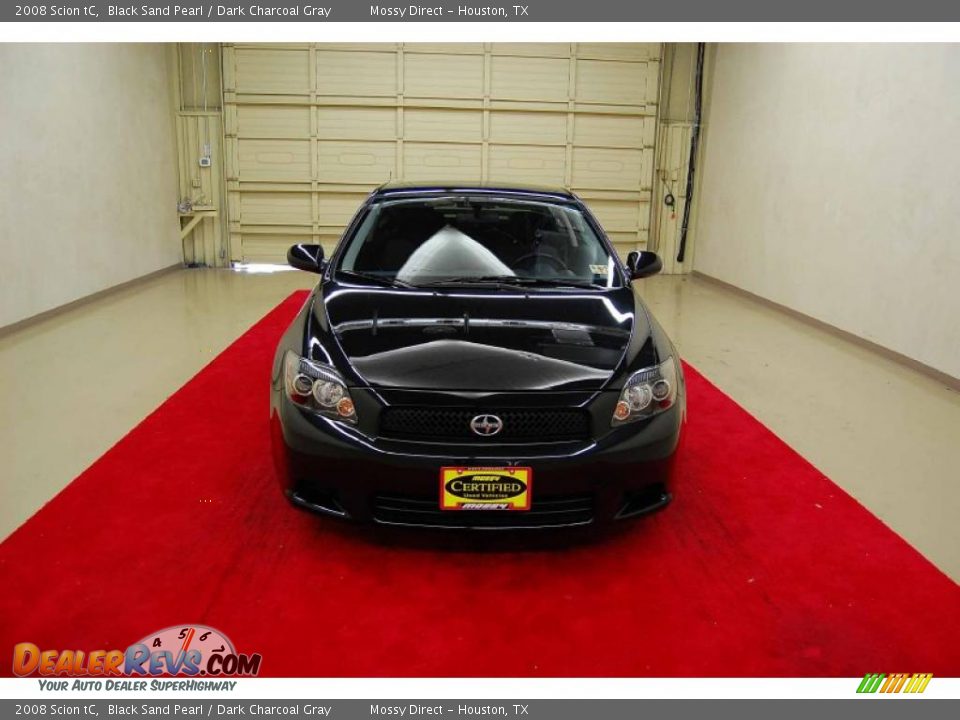 2008 Scion tC Black Sand Pearl / Dark Charcoal Gray Photo #2