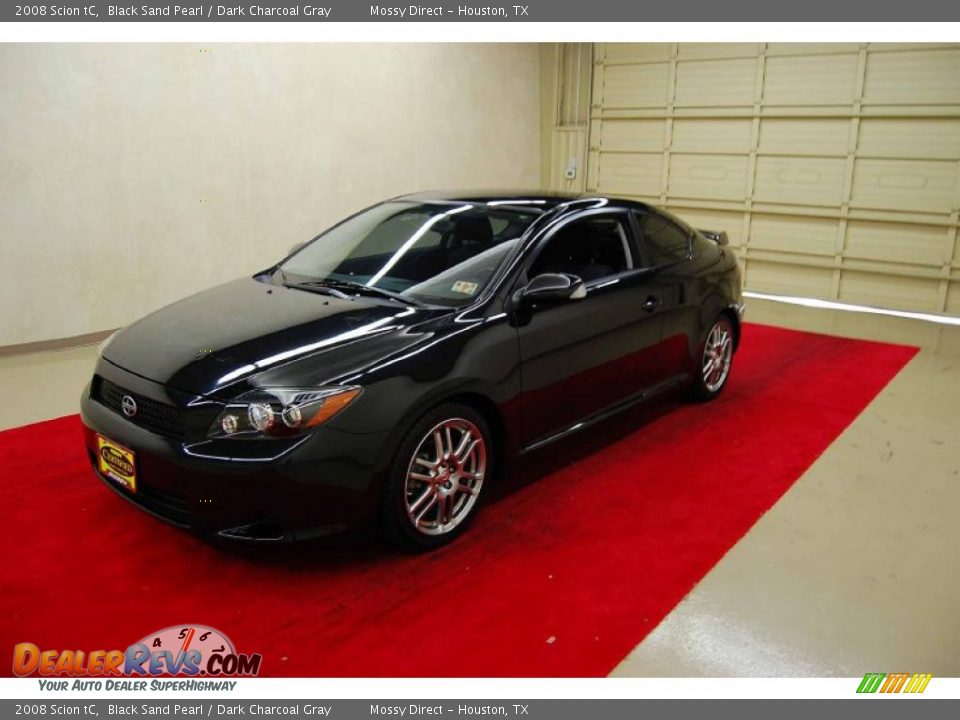 2008 Scion tC Black Sand Pearl / Dark Charcoal Gray Photo #3