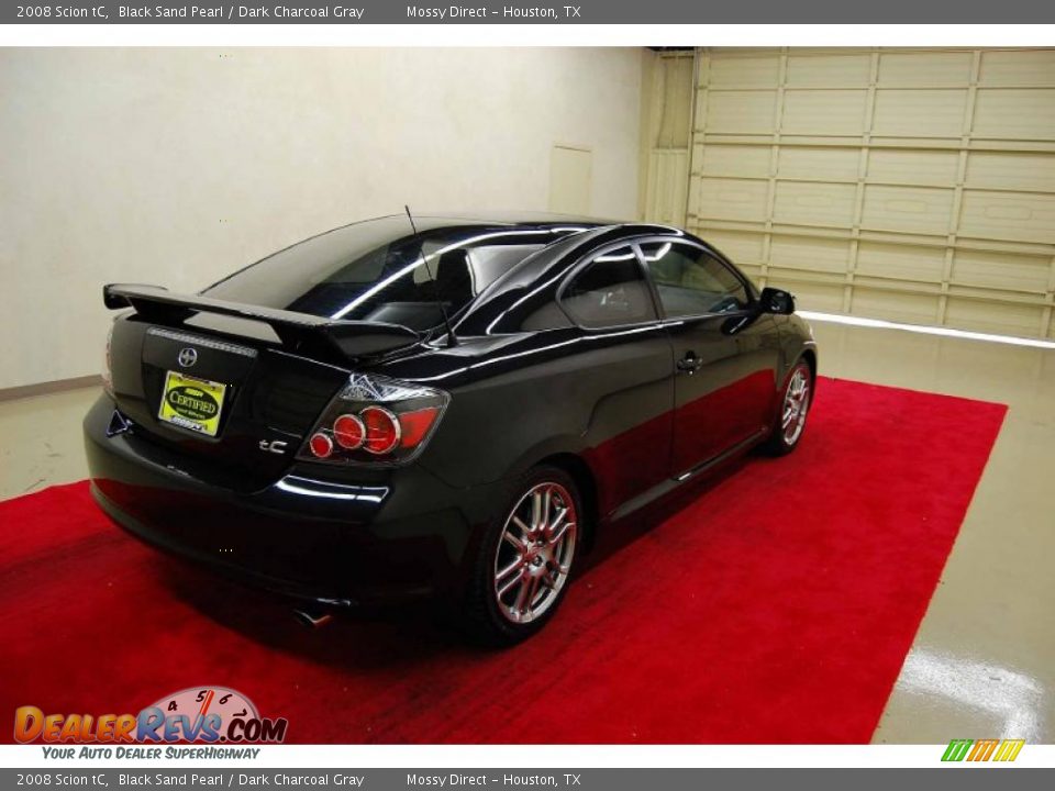 2008 Scion tC Black Sand Pearl / Dark Charcoal Gray Photo #6