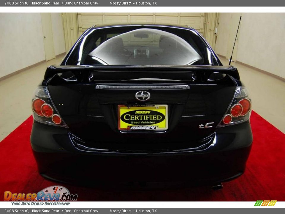 2008 Scion tC Black Sand Pearl / Dark Charcoal Gray Photo #8