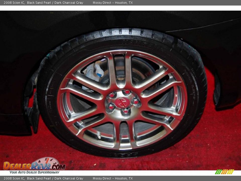 2008 Scion tC Black Sand Pearl / Dark Charcoal Gray Photo #11