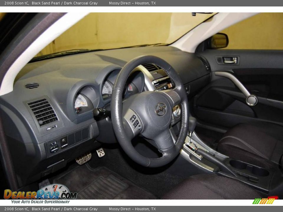 2008 Scion tC Black Sand Pearl / Dark Charcoal Gray Photo #17