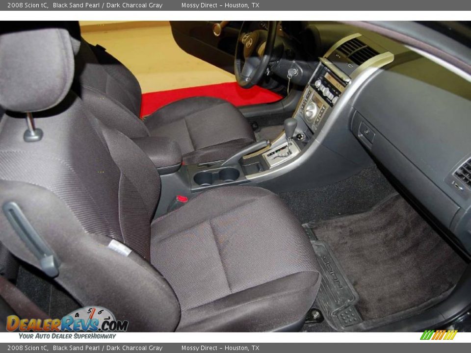 2008 Scion tC Black Sand Pearl / Dark Charcoal Gray Photo #23